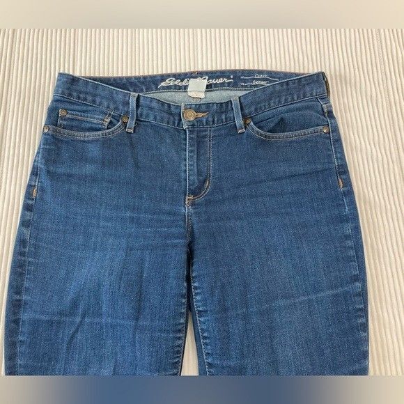 Eddie Bauer Jeans Women’s 8 Blue Denim Curvy Straight Leg Casual Classic - Picture 3 of 12
